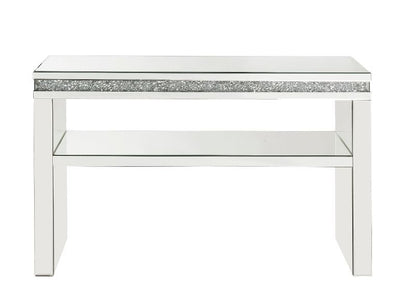 Noralie - 32" Sofa Table - Mirrored & Faux Diamonds