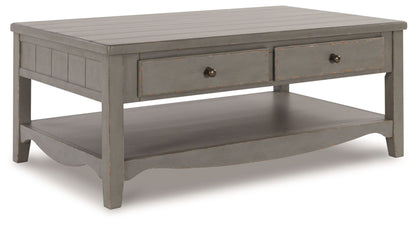 Charina - Rectangular Cocktail Table - Antique Gray