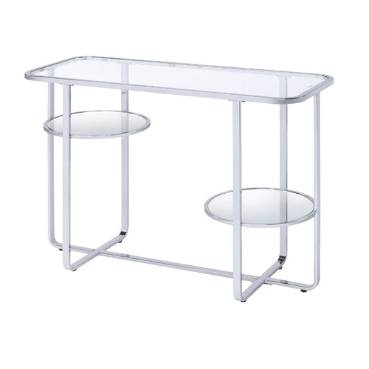 Hollo - Sofa Table - Glass & Chrome
