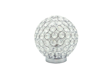 Crystal Globe - Table Lamp - Pearl Silver