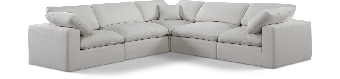 Comfy - 5 Piece Linen Modular Corner Sectional