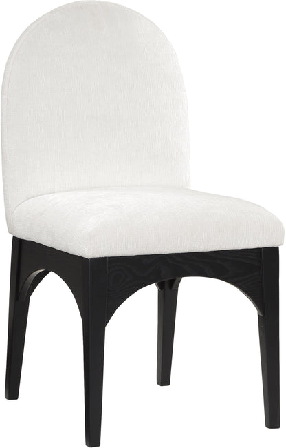 Waldorf - Chenille Dining Side Chair With Black Legs
