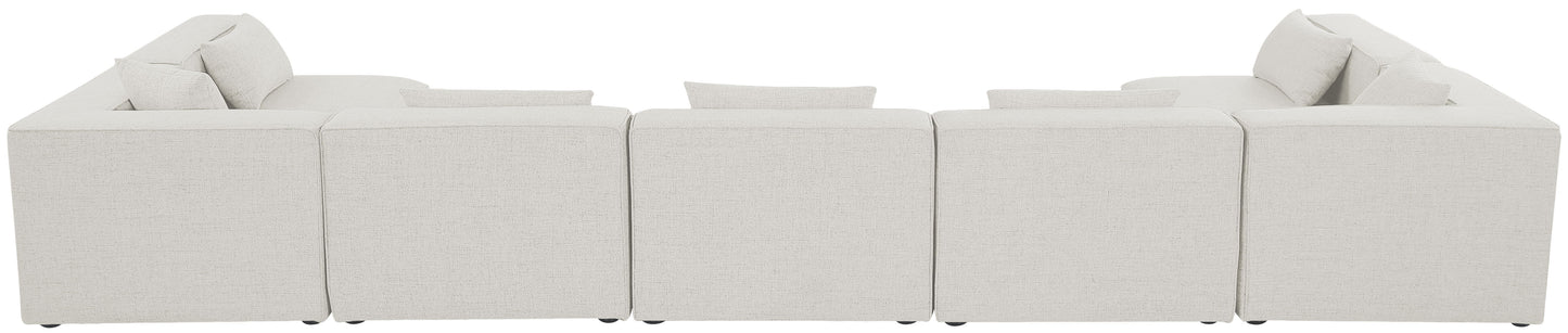 Cube - Linen 7 Piece Modular U-Shaped Sectional