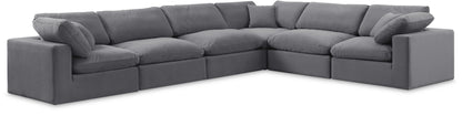 Comfy - 6 Piece Velvet Modular Corner Sectional