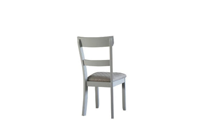 House Marchese - Side Chair (Set of 2) - Two Tone Gray Fabric & Pearl Gray
