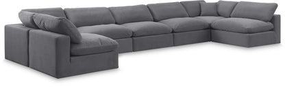 Comfy - 7 Piece Velvet Modular Armless Sectional