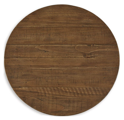 Mackifeld - Round End Table - Warm Brown