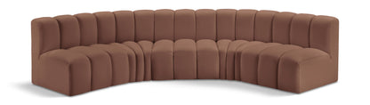 Arc - Faux Leather 5 Piece U-Shaped Modular Sofa