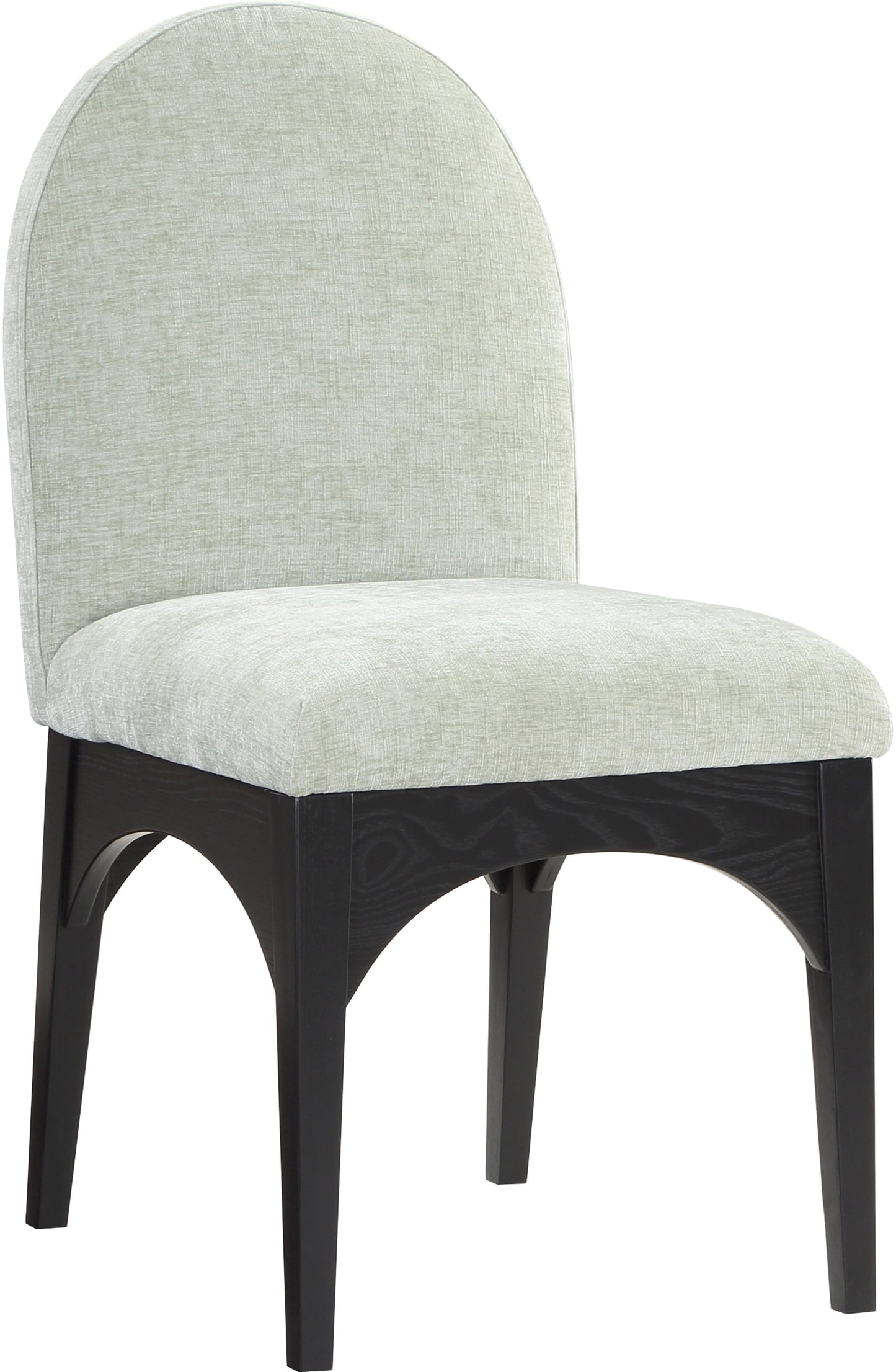 Waldorf - Chenille Dining Side Chair With Black Legs