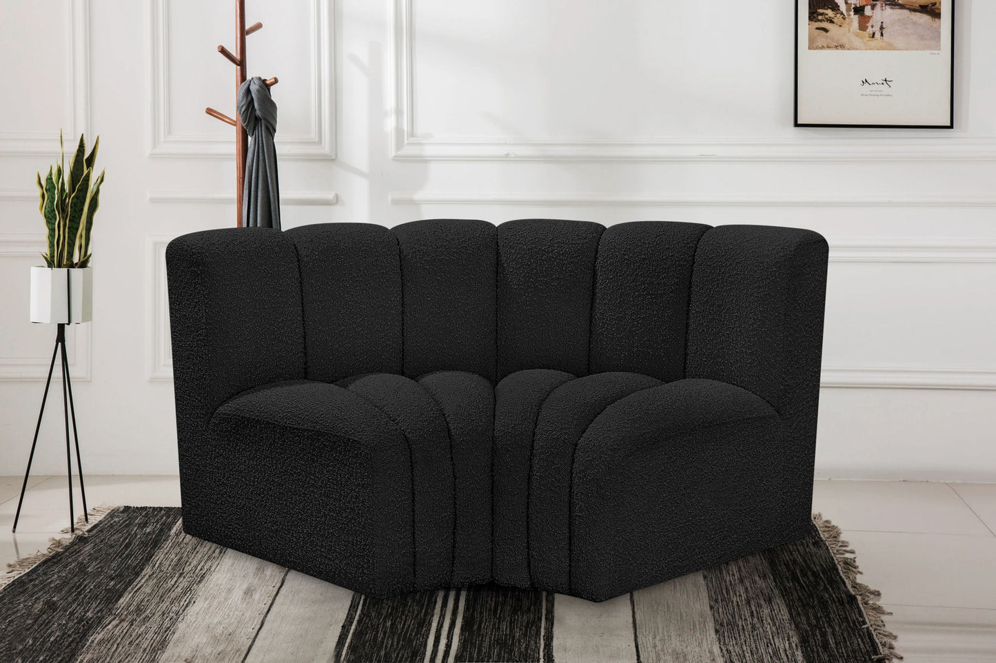 Arc - Boucle Fabric 2 Piece Modular Sofa