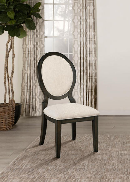 Twyla - Oval Back Dining Side Chair (Set of 2) - Dark Cocoa