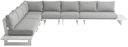 Maldives - 6 Piece Water Resistant Outdoor Patio Modular Sectional With White Base
