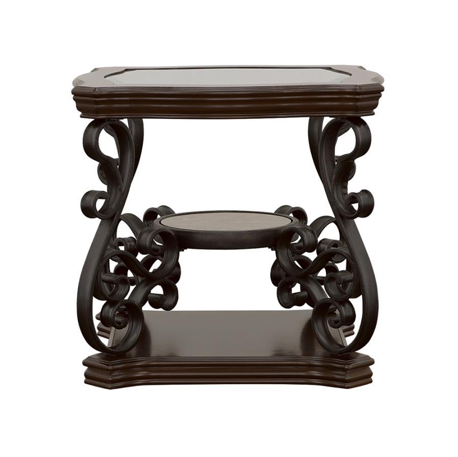 Laney - 1-Shelf Glass Top Rectangular Table