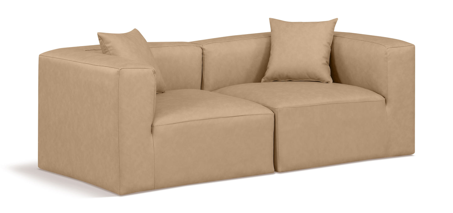 Cube - Modular 2 Piece Sofa - Tan