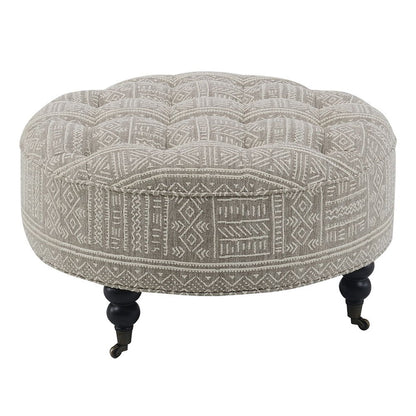 Upendo - Ottoman With Caster - Pattern Fabric