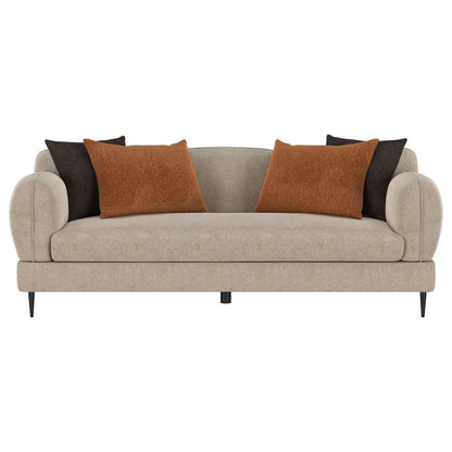 Jade - 2 Piece Chenille Upholstered Sofa Set - Latte