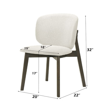 Mallin - Side Chair (Set of 2) - Gray Chenille & Walnut