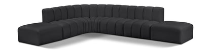 Arc - Faux Leather 7 Piece Corner Modular Sofa