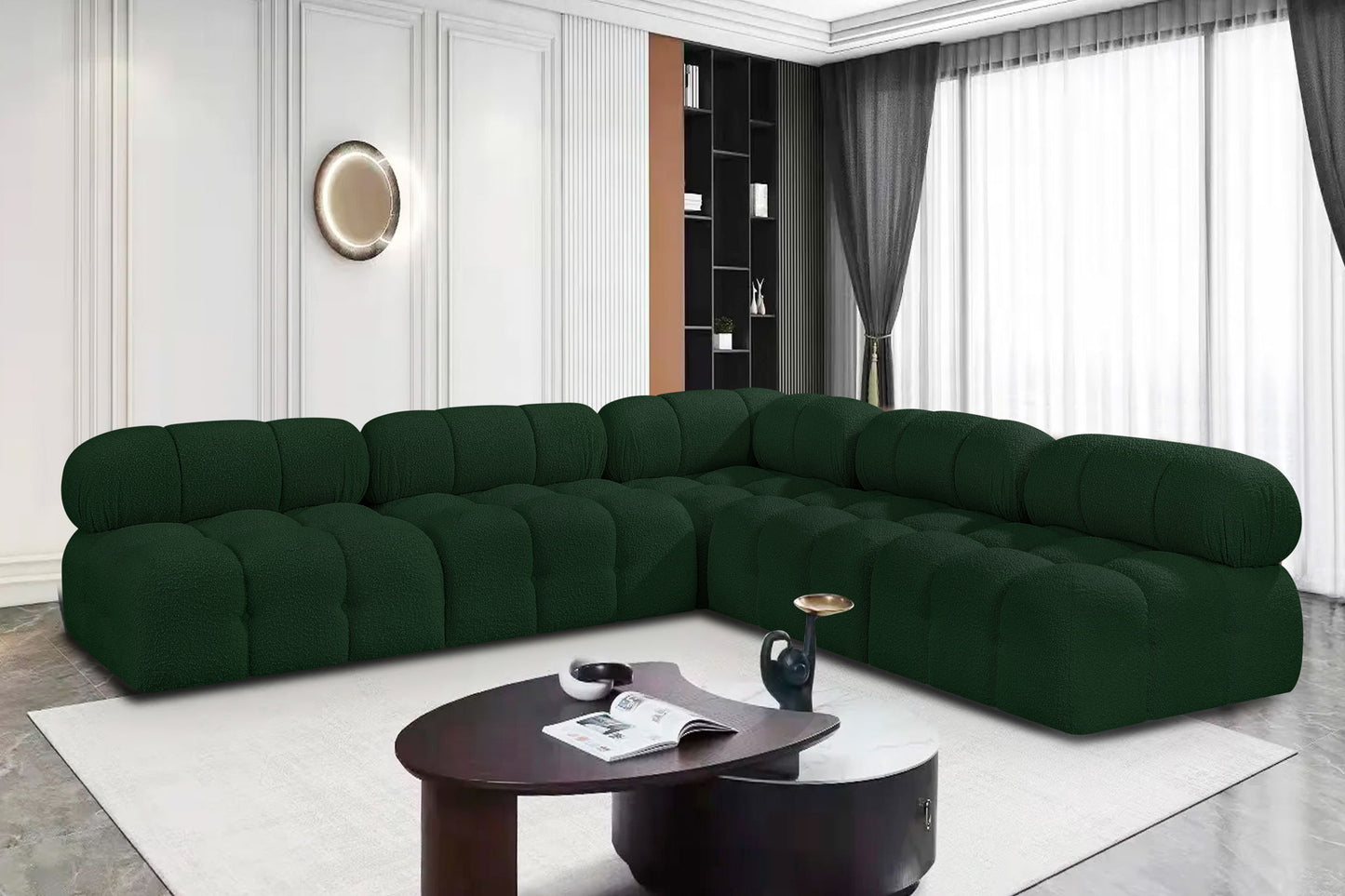 Ames - 5 Piece Fabric Modular Corner Sectional